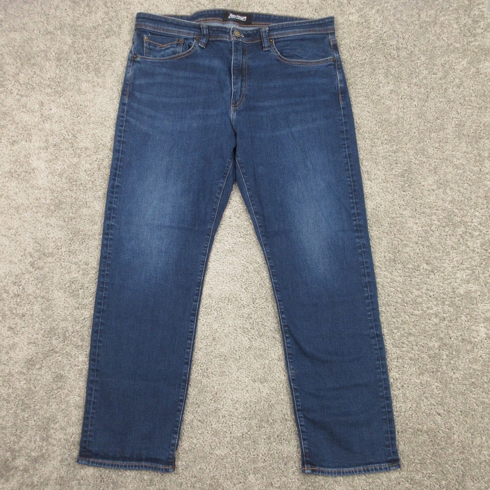 Revtown Jeans Mens 36x30 Blue Automatic Regular Straight Faded Flex Denim Pants